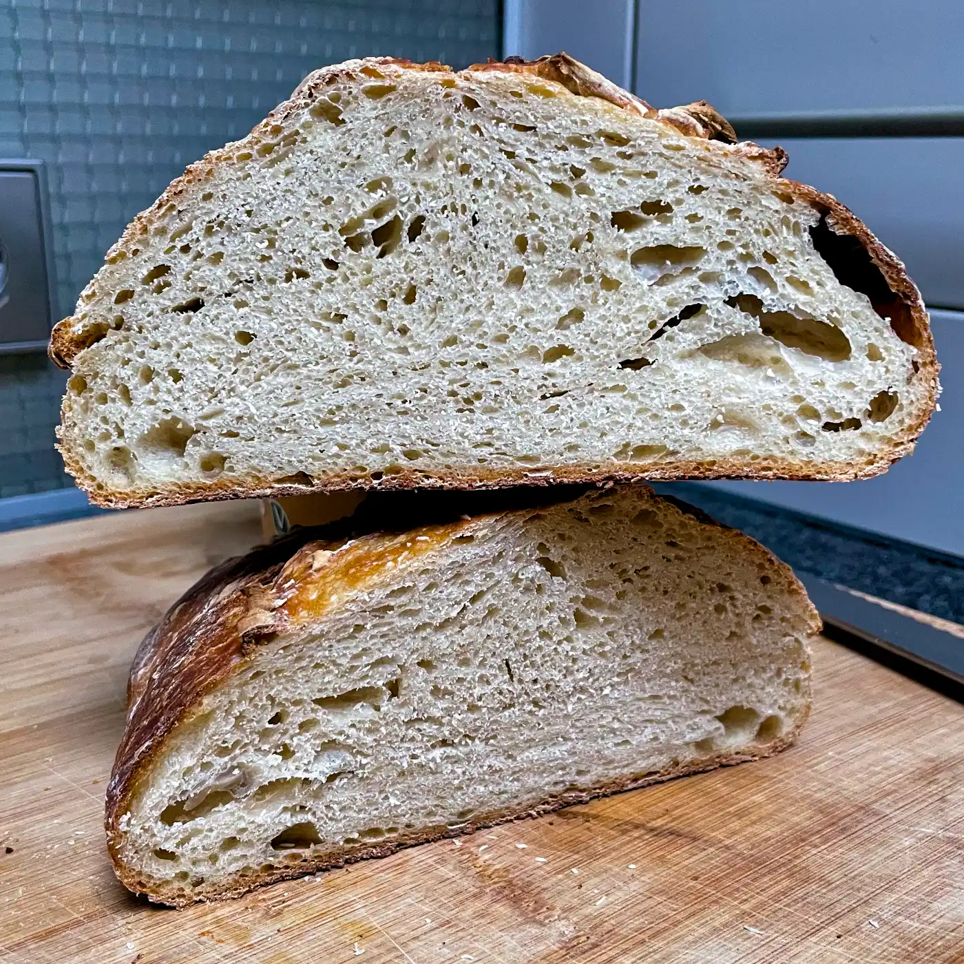Sliced open