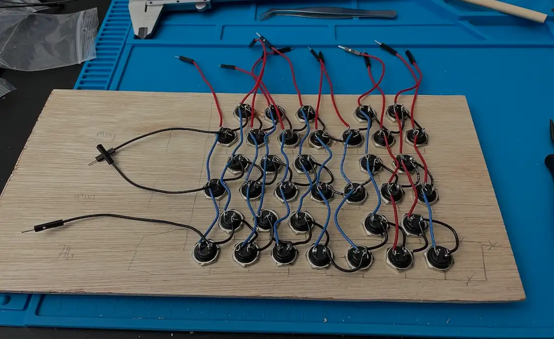 All of the buttons, but wired